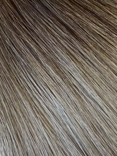 Genius trense. 50 gram. Mix. Root Fade Farve T4/8N/18A/9G.